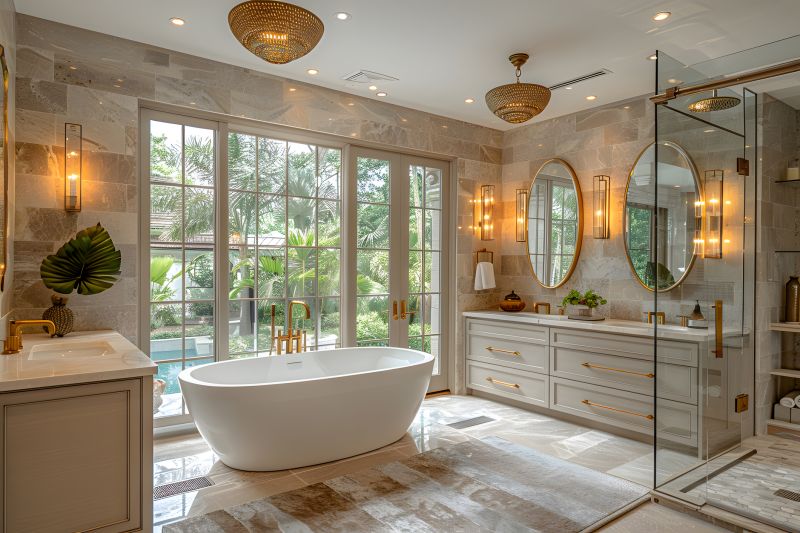 Elegant Bathroom with Freestanding Tub